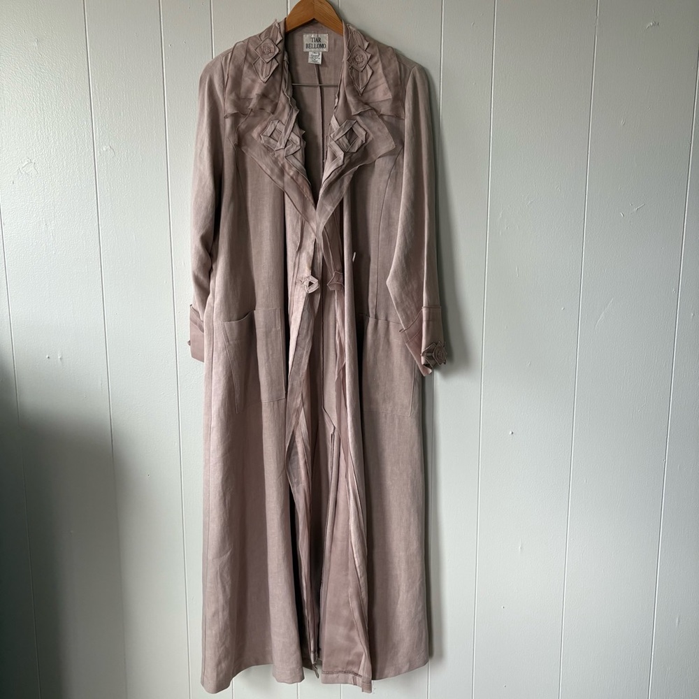 Vintage Tiar Bellomo Linen Blend Dress and Duster Set - Picture 12 of 16